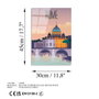 Wallity Cuadro Decorativo de Vidrio Templado Multicolor 30 x 45 cm
